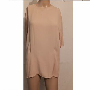 Via Seta Silk Short Sleeve Blouse Size 6